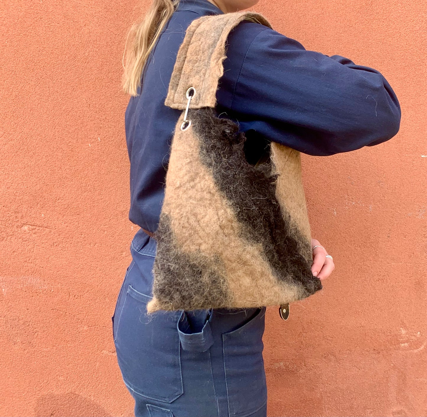 Vådfiltet taske med foer