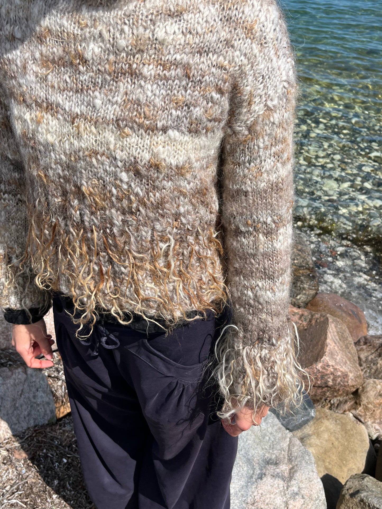 Dogma-knitted curly sweater
