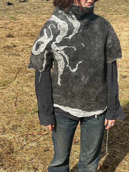 Nuno felted t-shirt