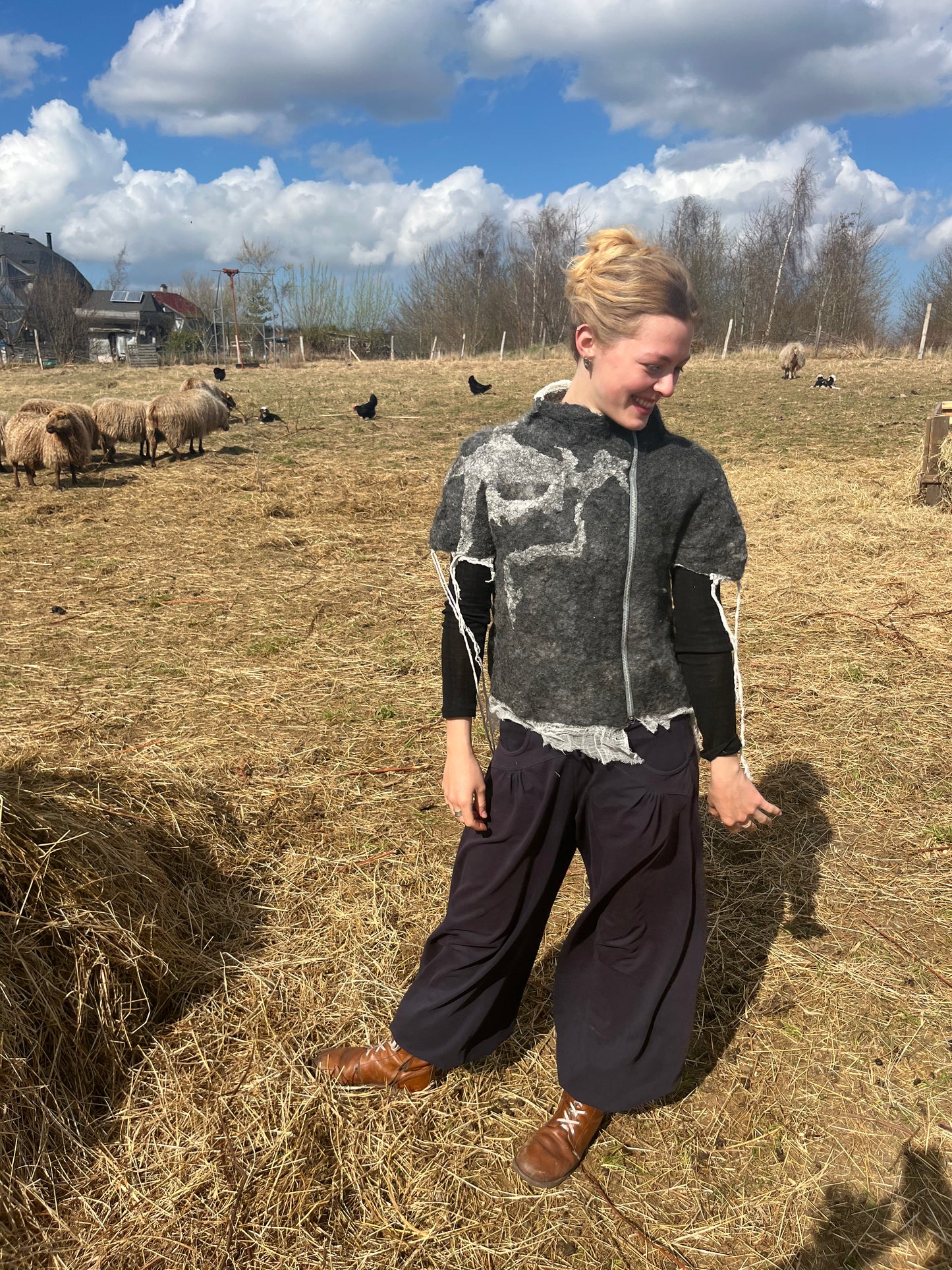 Nuno filtet t-shirt med lynlås
