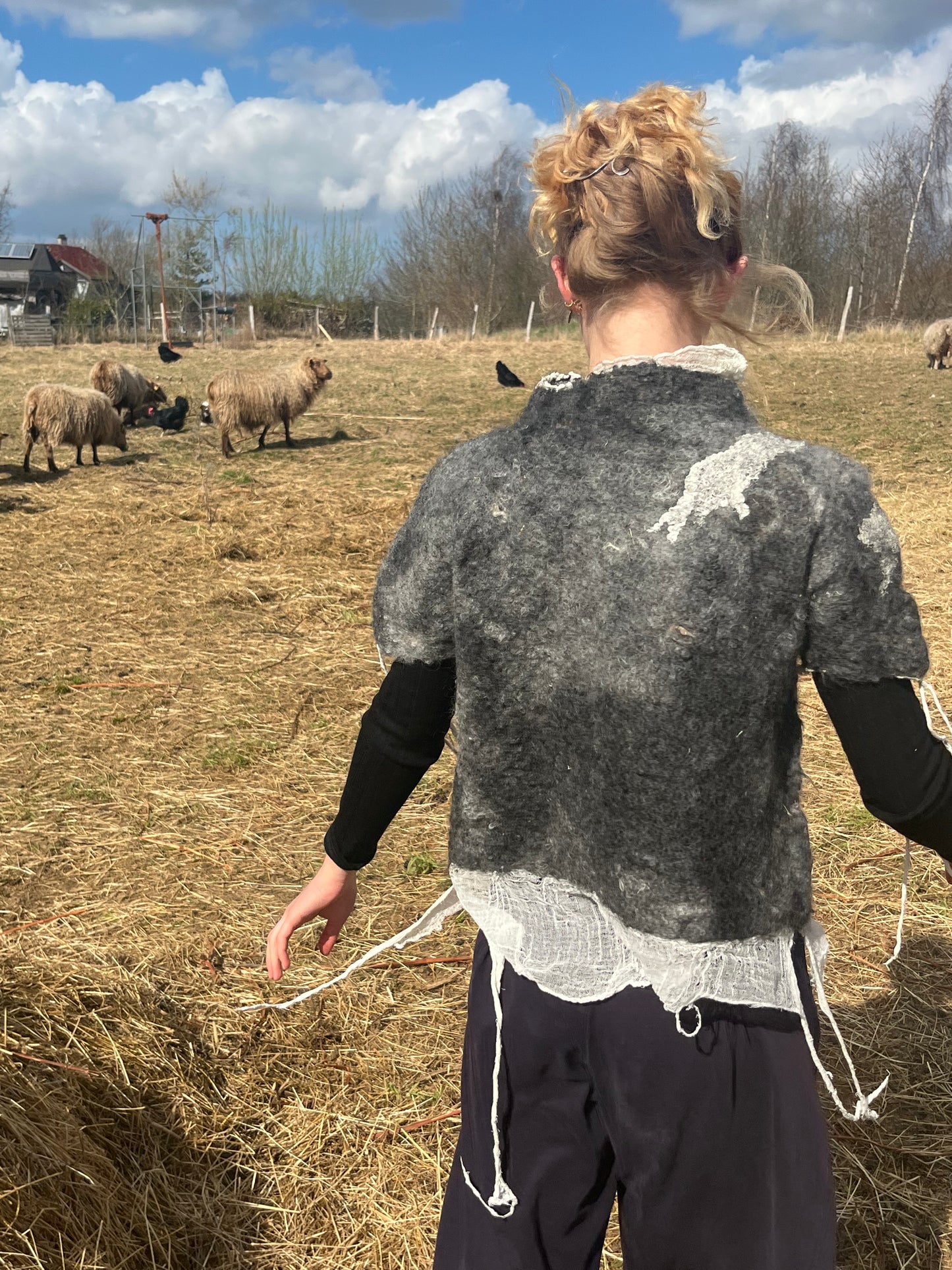 Nuno filtet t-shirt med lynlås