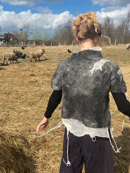 Nuno filtet t-shirt med lynlås