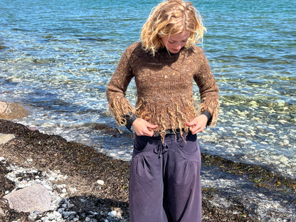 Dogmestrikket krøllet sweater