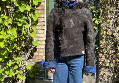 Nunofiltet jakke med hætte