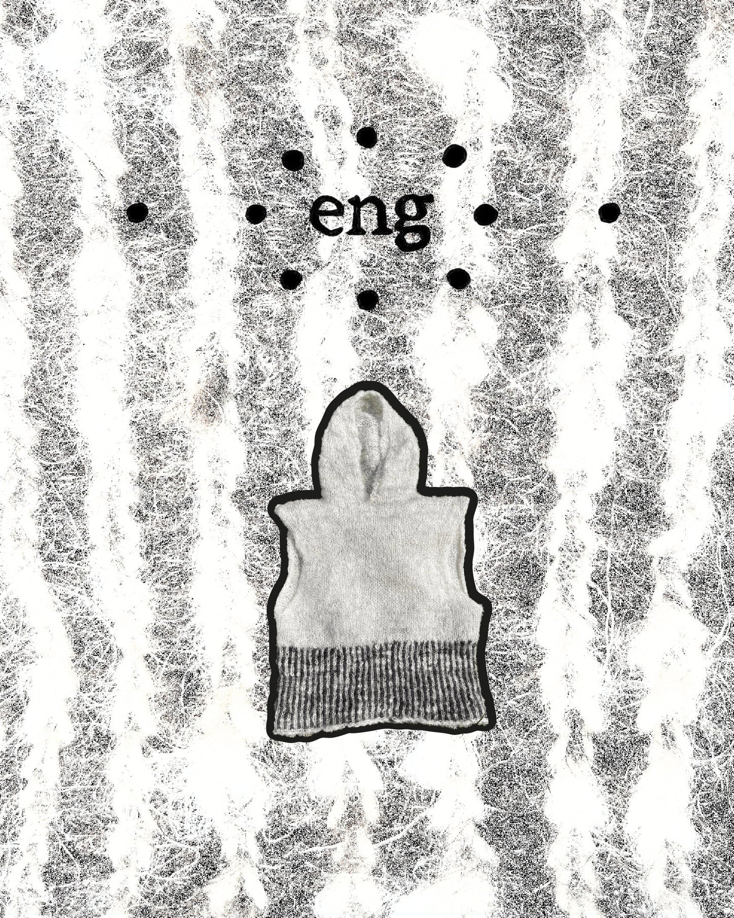 Striped vest with a hood - english version