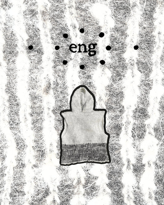 Striped vest with a hood - english version